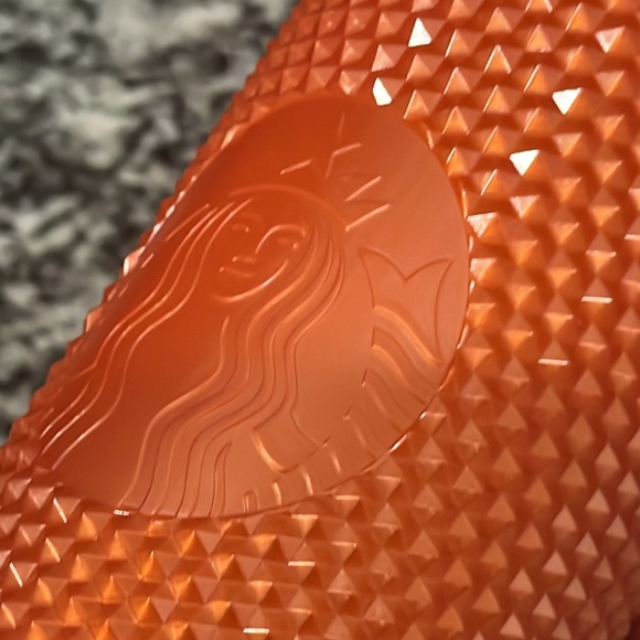 NWT Starbucks Studded Tumbler Cold Cup Orange 24 oz - Picture 9 of 9